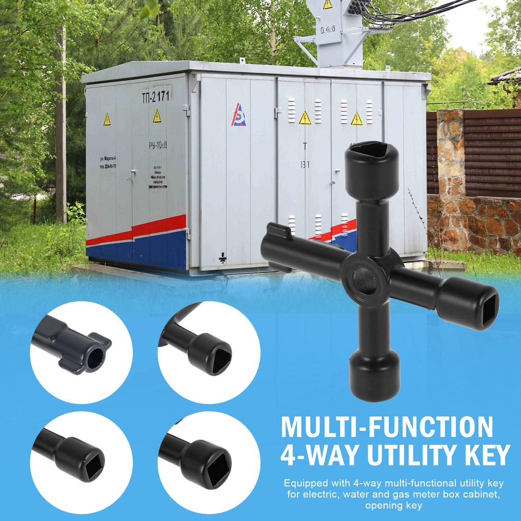 2Pcs Water Meter Key Carbon Steel Water Shut Off Tool 16inch/17inch T-Handle Water Meter Wrench for Water Gas Meter Box