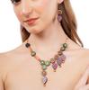 Handmade Terracotta Jewelry Set: Dangle Necklace & Earrings