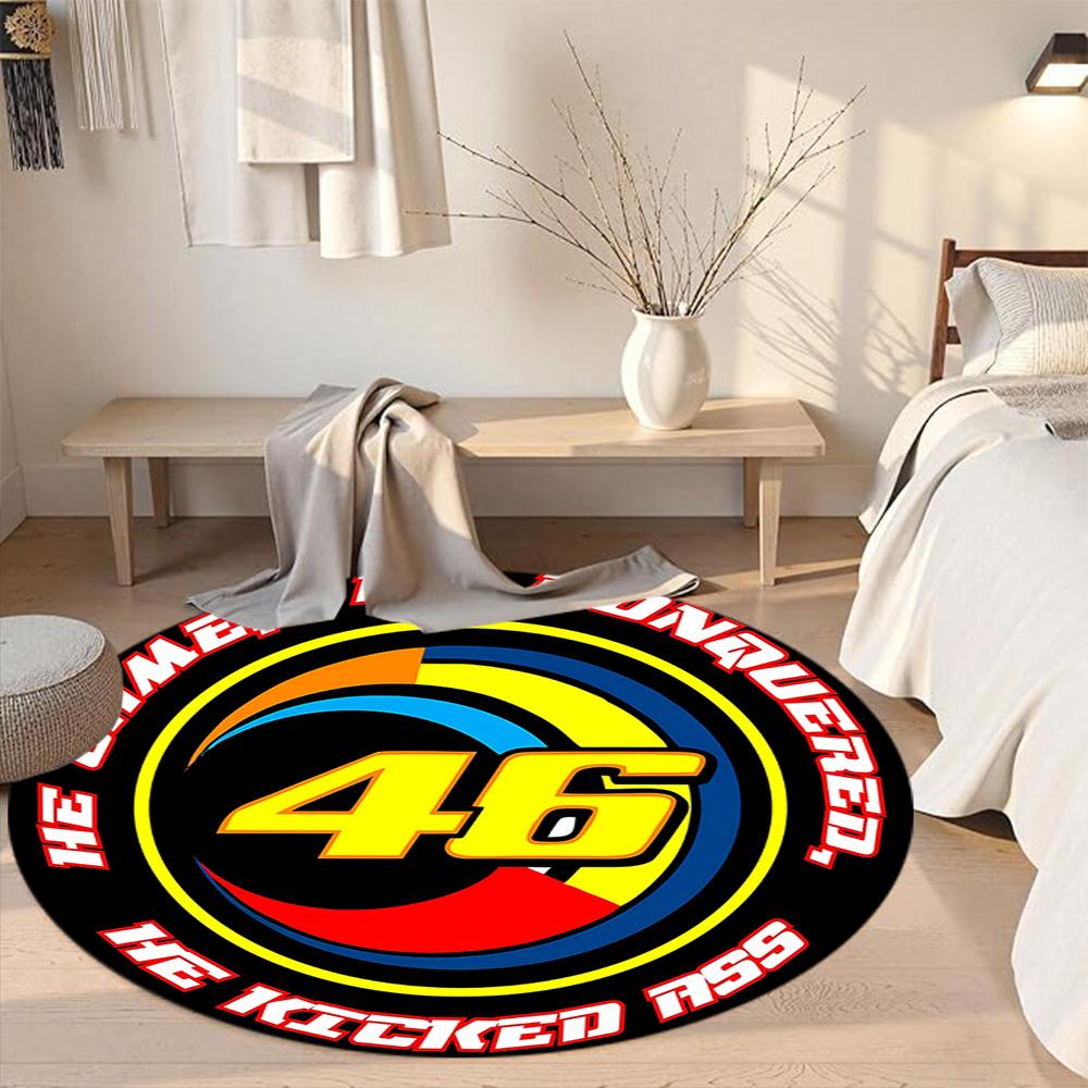 Motorcycle Round Office Rug Perfect for Hallway Living Rooms Dormitory Study Room Antislip Round Carpet Decorate Offices