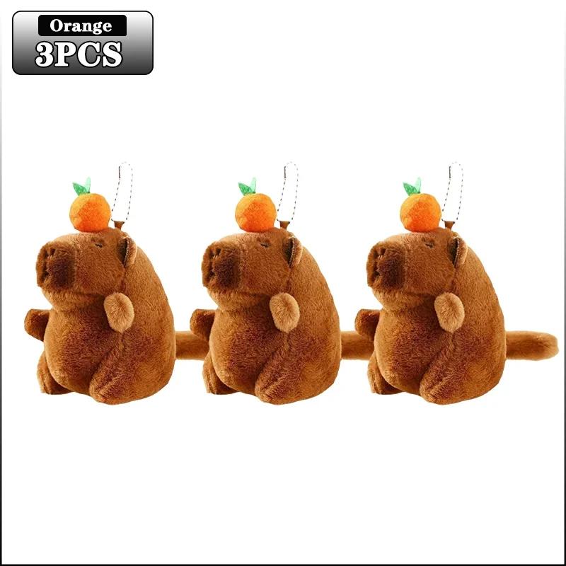 20pcs Photo Props Baby Photography Capybara Pendant Cute Cartoon Animal Keychain with Bee Wings Dolphin Design for Newborn Shoot