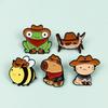Cute Cartoon Animal Brooch: Frog, Crab, Bee, Cat - Alloy Badge Accessory