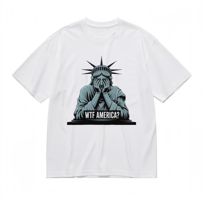 

Men s Trend Slight Stretch Classic T Shirt Iconic Figure Art Illustration Tee 4XL