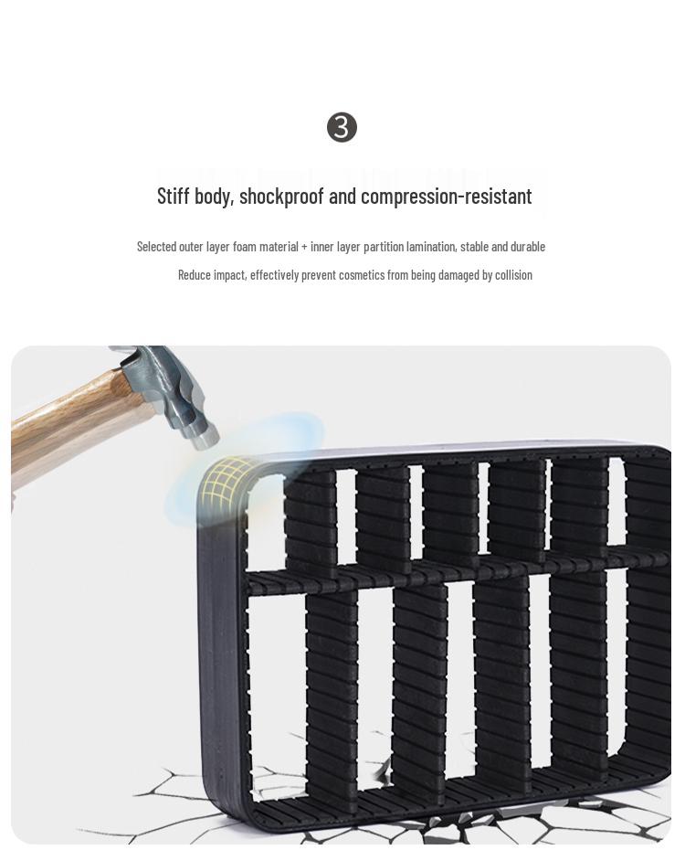 Cross-Border Large-Capacity Double-Layer Makeup Artist Bag with Partitions