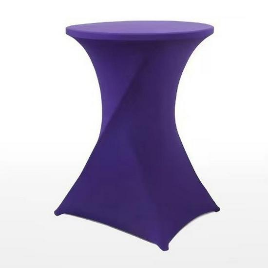 Stretch-Cocktailtischhusse, Hohe Runde Bartischdecke, Banketttischdecke