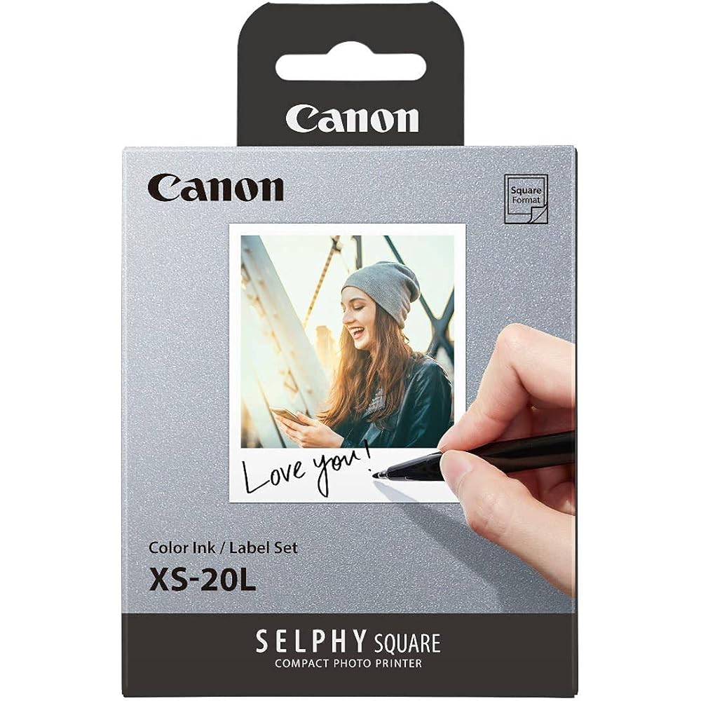 Canon SELPHY SQUARE QX10/QX20 Farbtinten-/Etiketten-Set XS-20L