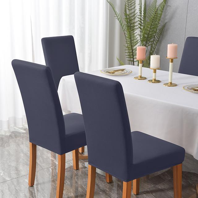

1 2 4 6pcs Solid Color Chair Furniture Cover Stretch Spandex Elastic Slipcovers Chair Covers For Dining Room Cooking Area Wedding Banquet Hotel for 1-Pcs темно-синий