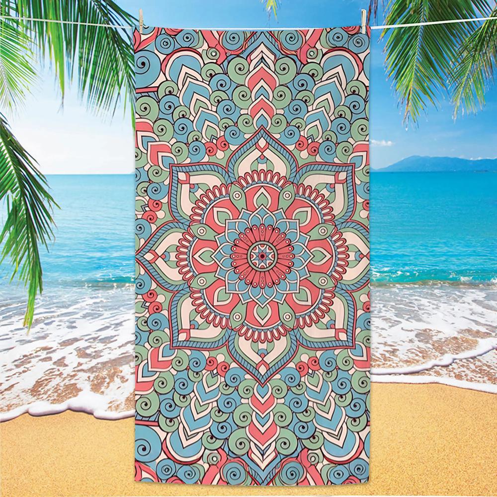 Navy White Stripe Pineapple Print Beach Towel Tropical Fruit Design on Striped Background for Summer Fun