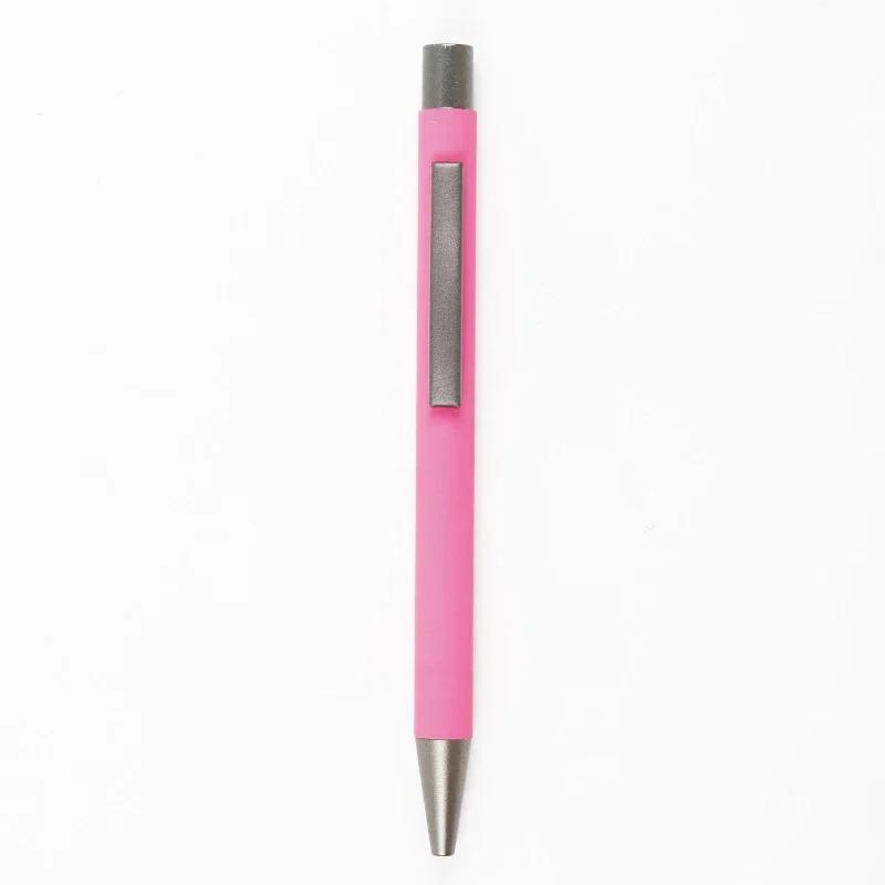 50pcs Metal Ballpoint Pen Advertising Pen Rubber Texture Custom Logo Text Engraving Laser Engraving Customizable Name Logo Pen