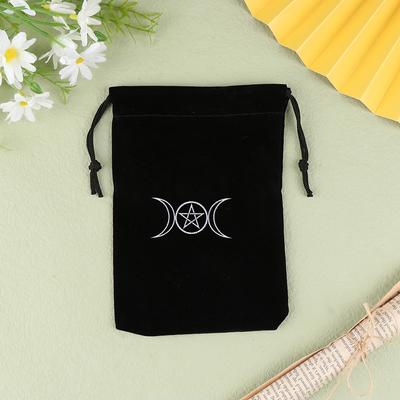 Bolsa de almacenamiento de tarjetas de oráculo, Tarots de terciopelo, runas, constelación, bruja, accesorios de adivinación, bolsa de dados de joyería, bolsa con cordón, 1 ud.
