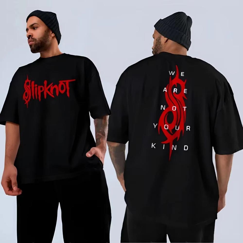 

New Cool Printed T Shirt Round Neck Cotton Short Sleeved Men s Rock Band Uniform Men s and Women s Oversized T Shirt S чёрный