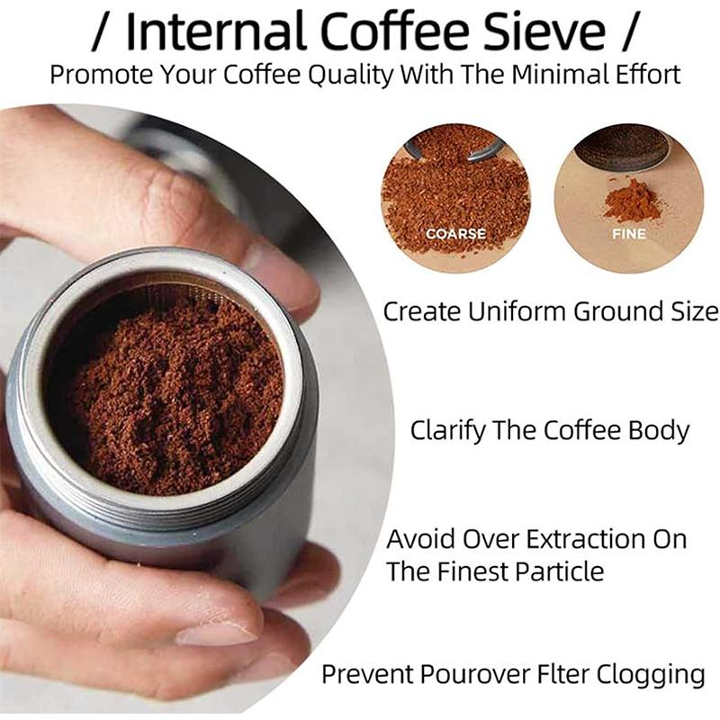 Staresso Manual Coffee Grinder,Stainless Steel Hand Coffee Bean,Maker Grinder for Drip Coffee,Espresso,French Press,Turkish Coffee D6