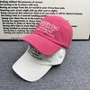 Spring and summer thin letter embroidered baseball cap for women, breathable, not stuffy, soft top, big head circumference, showing face, small ins p