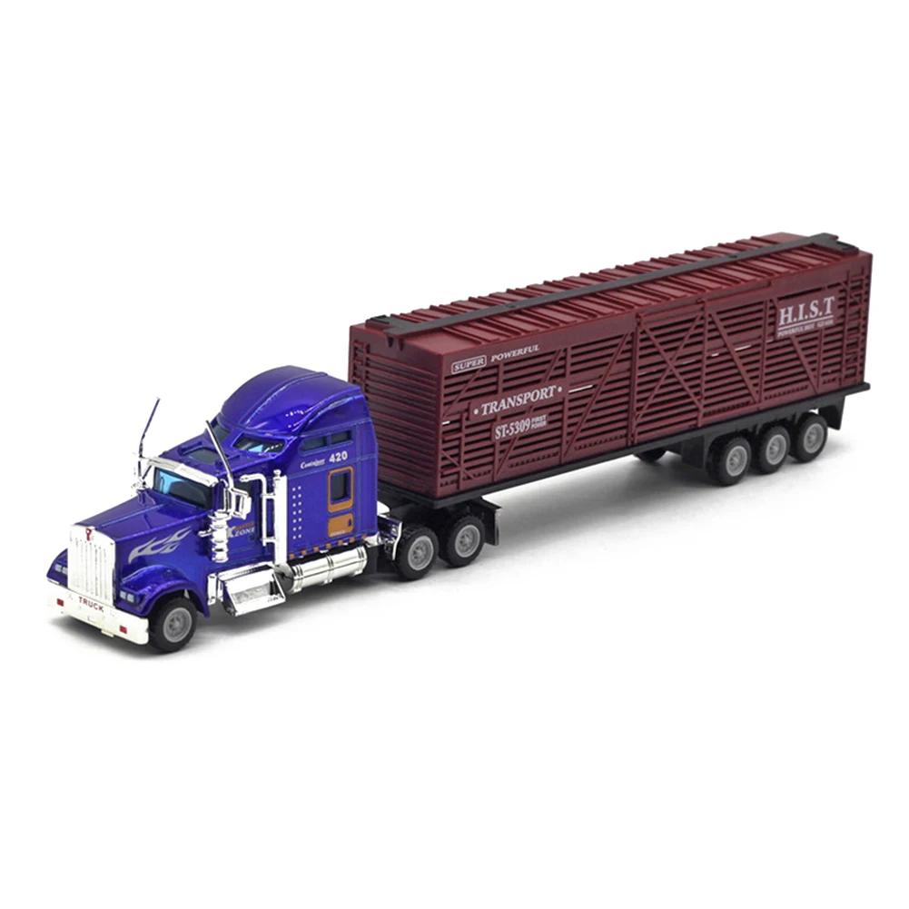 Mini Diecast Simulation Alloy Car Carrier Truck Model Boy Christmas Toys Miniature Vehicles Carrier Truck For Kids