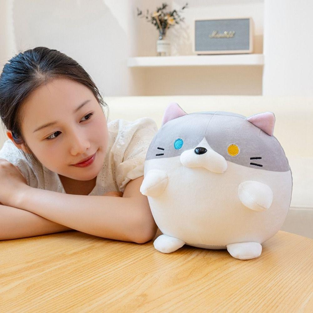 Face Down Kitten Ball Nap Pillow Cat Circular Kitten Ball Plush Pillow  School