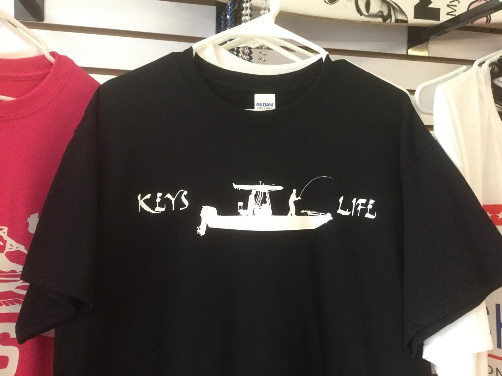 Keys Life Key West T shirt tee Unisex beach Fish fishing boat water Florida Keys S