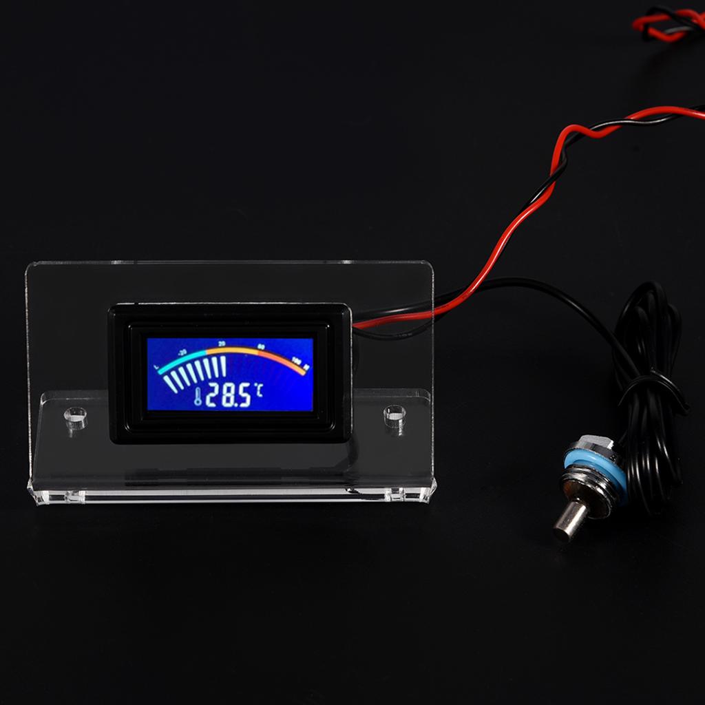 PC Computer Water Cooling Temperature Detector Dial Thermometer LCD Screen Frame Kit