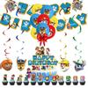 Fournitures de Fête Pat' Patrouille Ensemble de Décoration d'Anniversaire Deluxe avec Ballons et Bannières pour Enfants