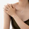 S925 Sterling Silver Four-Leaf Clover Jewelry Set: Sparkling Ring, Bracelet, Earrings, and Necklace for Women