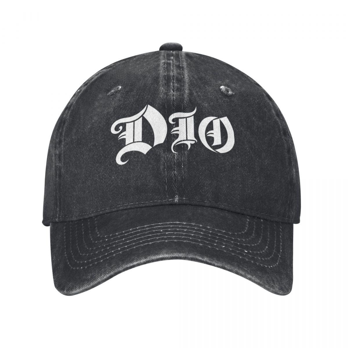 

Vintage 80s Heavy Metal Dio Baseball Cap Men Women Distressed Washed Headwear Outdoor Workouts Unstructured Soft Caps Hat Adjustable чорний