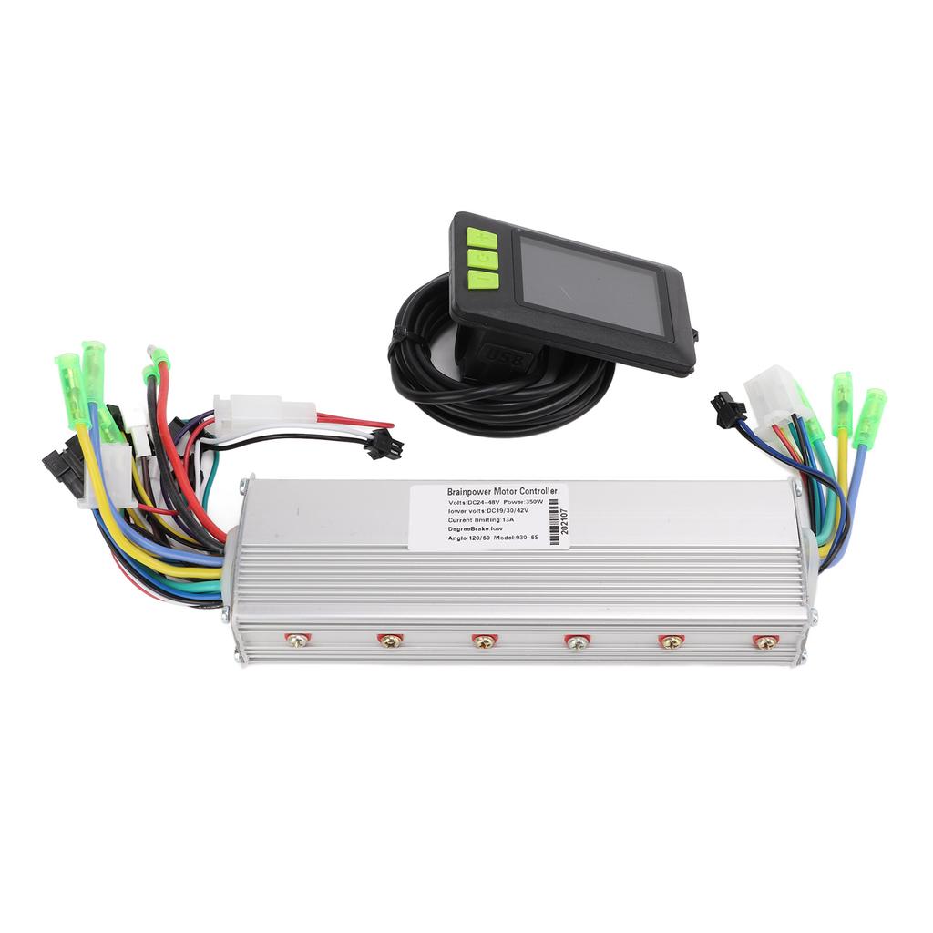24?48V 350W Motor Brushless Controller Dual Drive Kit with Waterproof LCD Colorful Display Meter