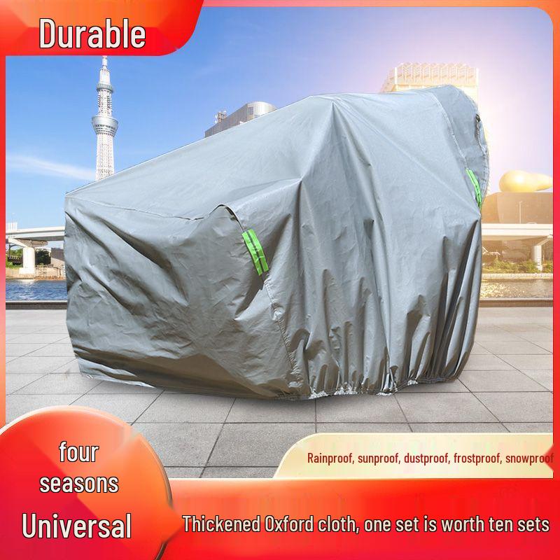 Stoner Ape Monkey 125/70 Motorcycle Sidecar Sun Protection Cover - Thickened 70 Dupont Gray Thickened Oxford Sidecar