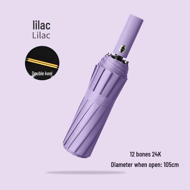 Fully Automatic 3-Fold UV Protection Sun & Rain Umbrella