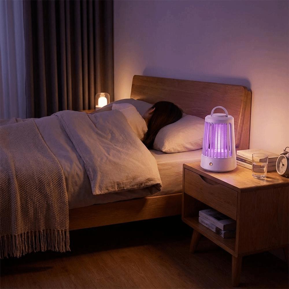 Cordless Electric Mosquito Lamp Portable Mosquito Killer Light Shock Bug Zapper Camping