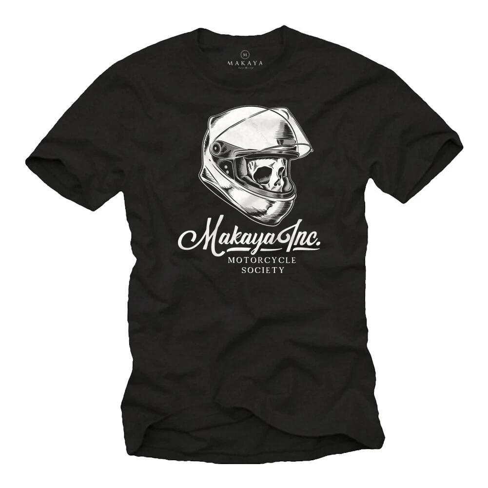 

Biker T-Shirt For Men Motorcycle Helmet Motocross Rocker Gifts Motorcyclist- 2XL
