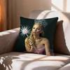 VVintage Retro AAriana Grande Pillow Case Pattern Printed Pillowcase For Living Room Sofa Cushion Cover