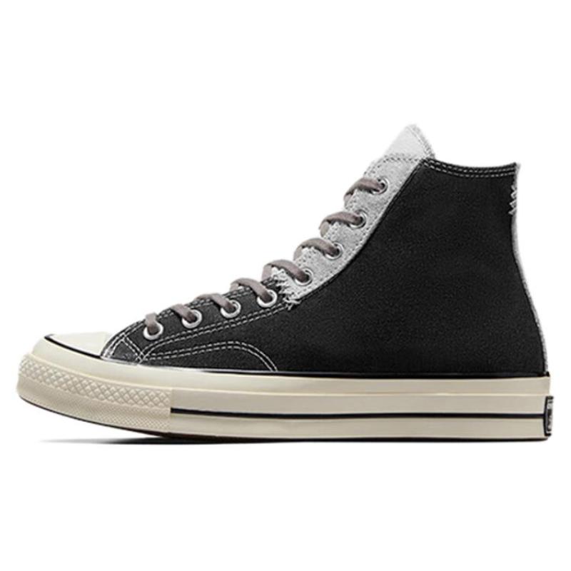 Converse Chuck Taylor Ox Vintage Comfortable Wearable Lightweight High Top Espadrilles Unisex Black Grey