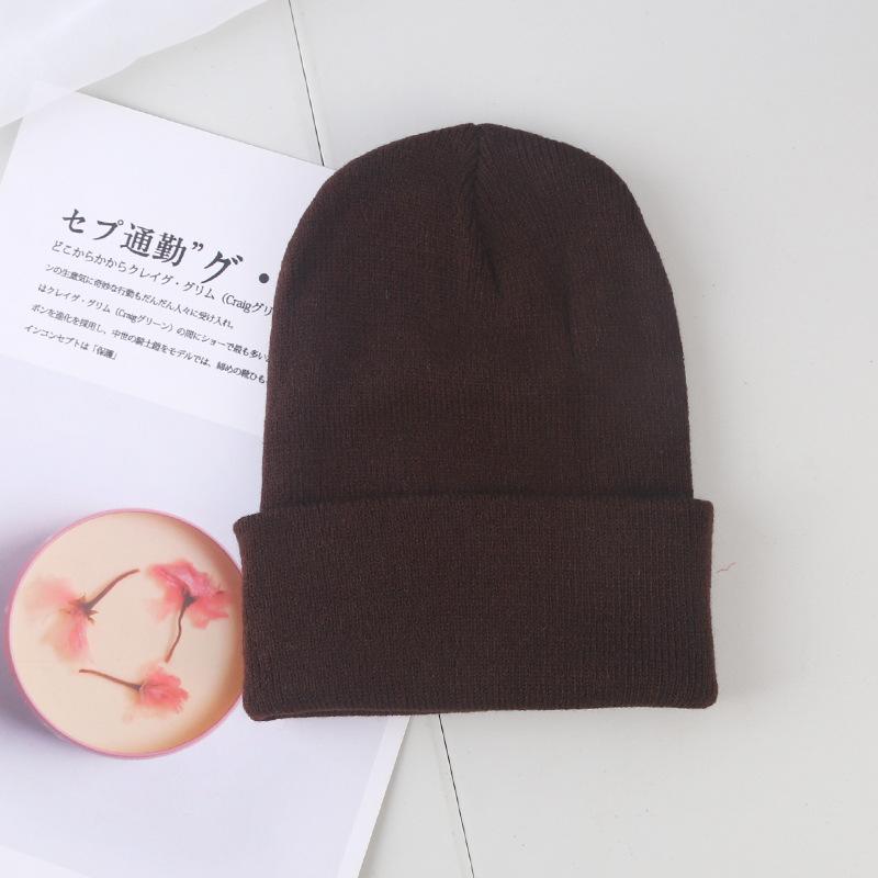 2pcs Light Board Knitted Hat Winter Wool Hat Men's And Women's Warm Hat