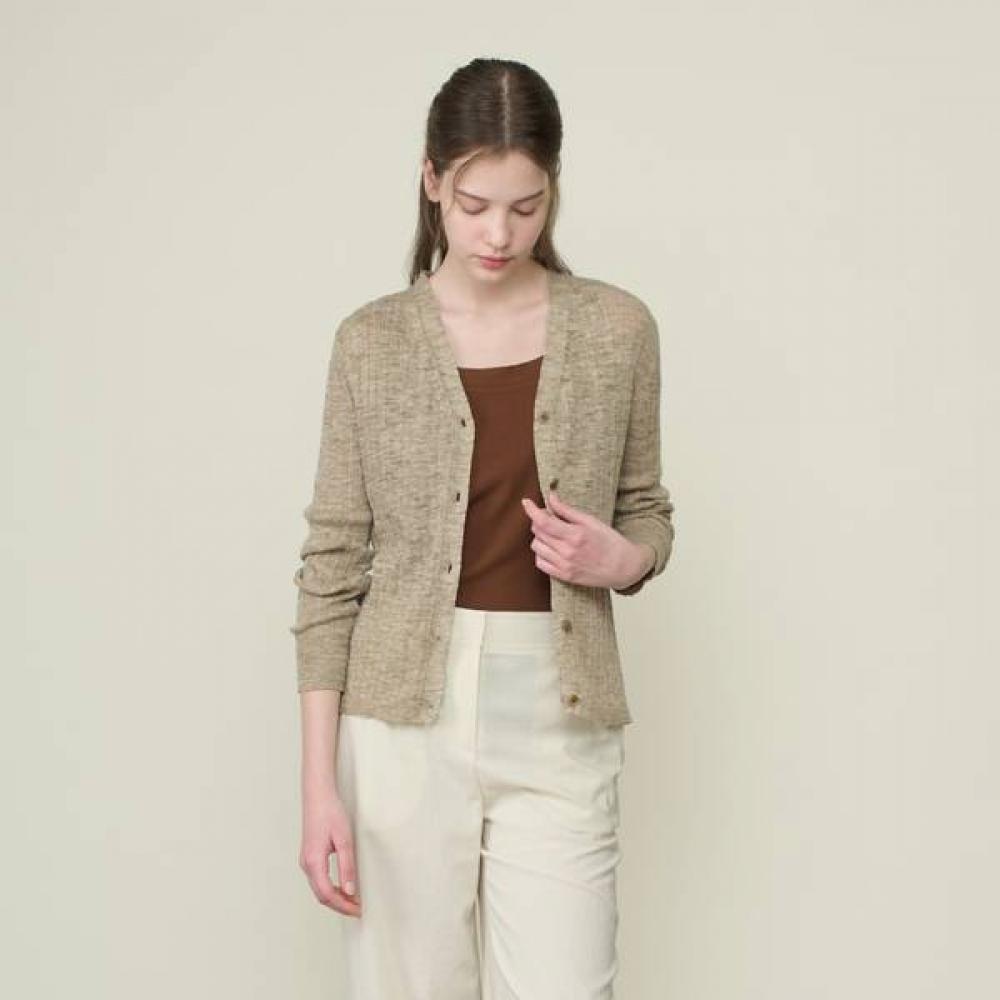 Bcbg V Neck Linen Knit B6m4k209 beige (72)/55