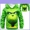 Sweat à capuche festif motif Grinch pour enfants, pull pour les fans de Comment le Grinch a volé Noël