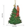 Christmas Festival Christmas Tree Pendant Fun Worm Christmas Pendant Creative Single sided Acrylic Hanging Pendant for Wall