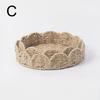 Decorative Hand Woven Basket Japanese Style Paper Rope Basket Braided Serving Tray  Living Room