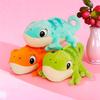 Cartoon Chamäleon Plüschtier Stofftier Grün Orange Blau für Jungen Mädchen Kinder Schreibtischdekoration Niedliche Weiche Puppe Kawaii Geschenkidee