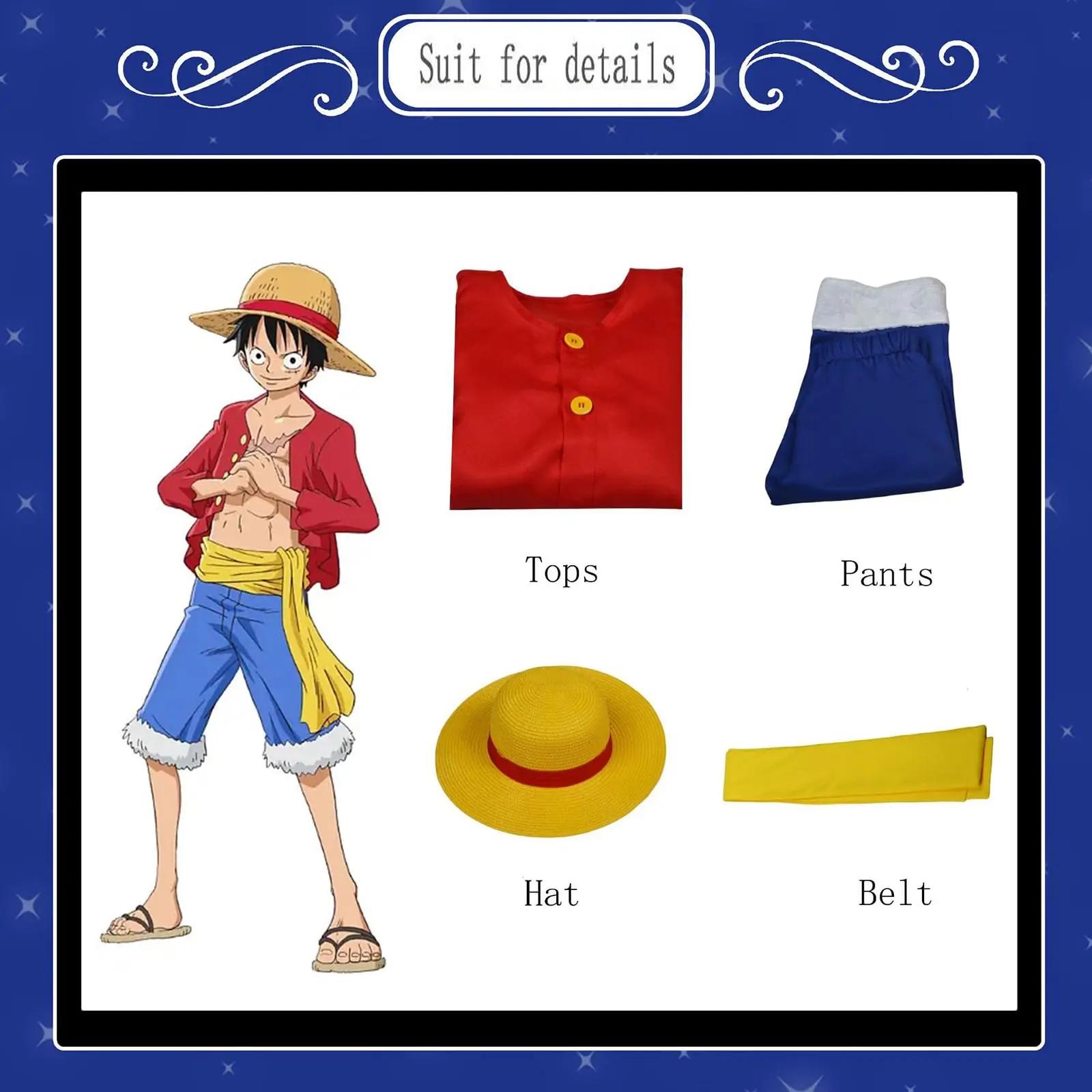 Anime Monkey D Luffy Cosplay Kostīmi