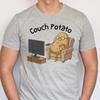 Couch Potato Dady Funny Lazy Day Shirt Man Casual Cotton Graphic T Shirts Creative Streetwear Camisetas Tops Tee Shortsleev
