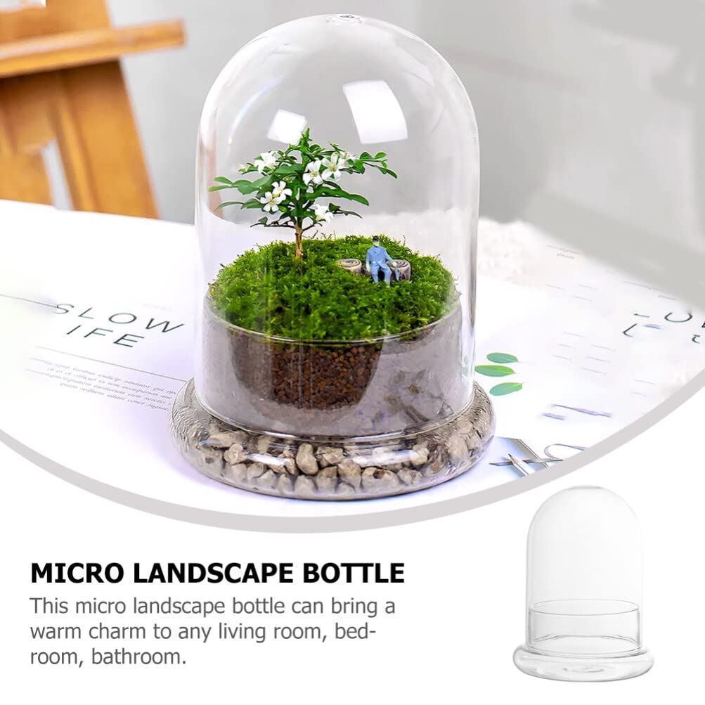YARNOW Terrarium Container, Glass Micro Landscape Bottle, 6.7" x 4.7", Clear Display Dome for Indoor Use, DIY Decor