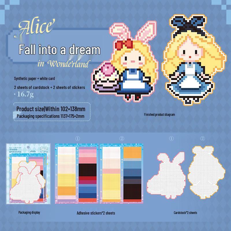 

Alice in Wonderland Fun Journal Stickers: Ketchup Bean Paste Decompression Set for Kids