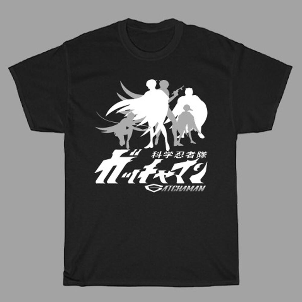 Gatchaman GForce Retro Cartoon Men#039;s Black Size S to 3XL Unisex T-Shirt XXXXL