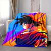 1pc Dragon Ball Z Flannel Blanket [Cozy Throw Blanket] For Sofa, Bed, Travel, Camping, Livingroom, Office, Couch, Chair, And Bed