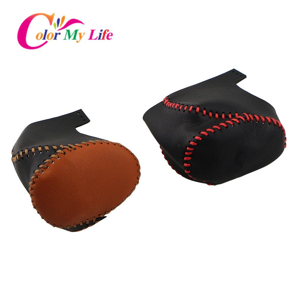 Leather Car Gear Head Shift Knob Cover Gear Shift Collars Fit for Toyota Chr C-HR C HR 2016 - 2023