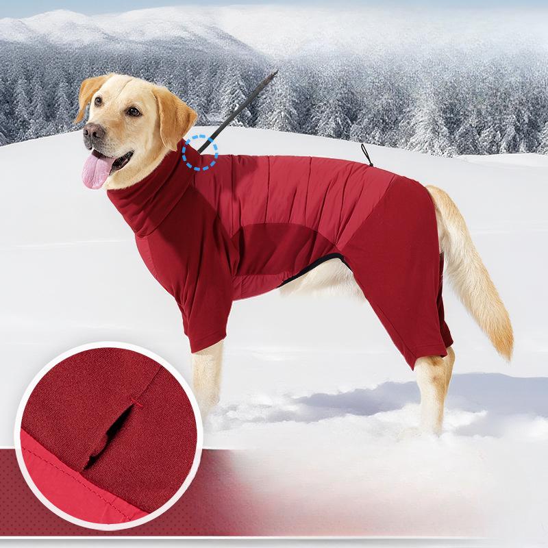 Four-legged Hooded Sweatshirt for Dogs In Autumn and Winter, Fully Enclosed for Large Dogs, Elastic, Anti-shedding and Leable