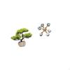 Artificial Bonsai Tree Figurine Faux Plant Modern Statue Decorative Sculpture Greenery Ornament for