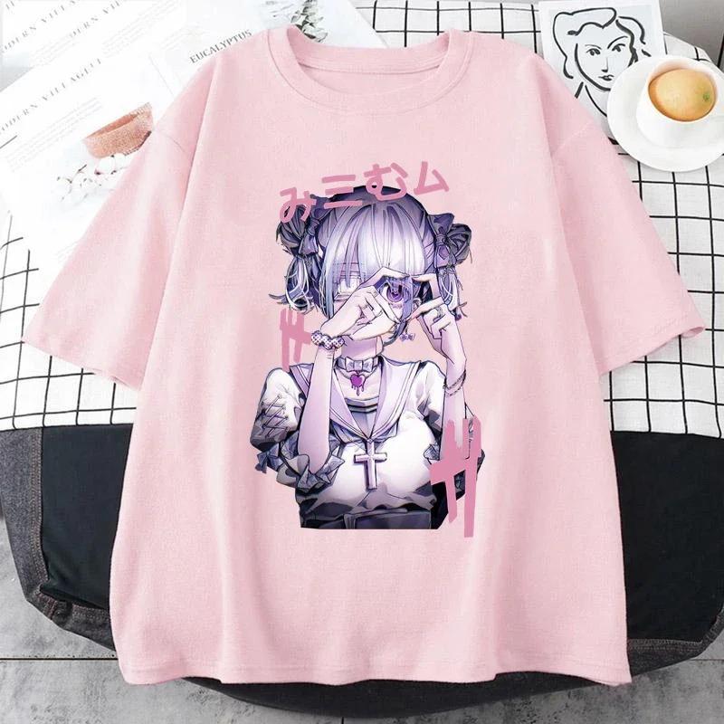

Оригинальная футболка Kurokyo Kyo Landmine Girl , Унисекс Yami Kawaii Аниме Фан Стритвир Футболка, 100% Хлопок Оверсайз Повседневный Топ 4XL