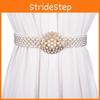 Chic White Rhinestone And Pearl Waist Belt For Women Offering Perfect Fit And Floral Embellishments