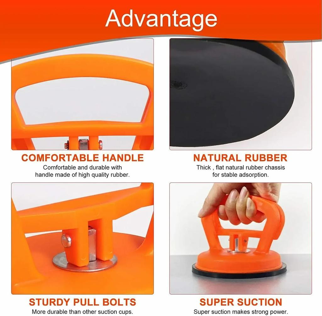 Car Dent Puller Suction Cup 2-Sizes Car Dent Remover Repair Cars Door Body Suction Cup Kit for Auto Large Dents & Small Dents