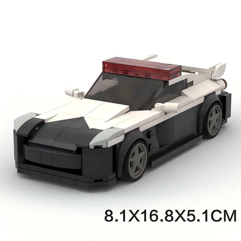 

Совместимый с LEGO MOC-157030 Модель полицейской машины Nissan GT-R R35, украшение
