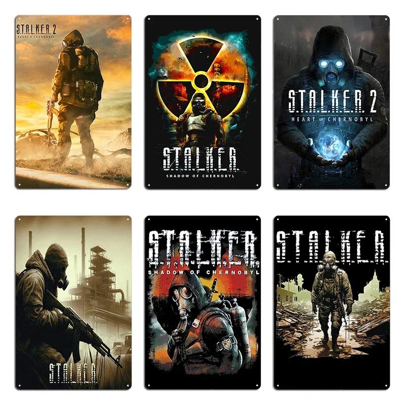 Stalker Heart Of Chernobyl Game Art Metal Plaque Designs Cinema Wall Cave Club Pub Tin Sign Poster